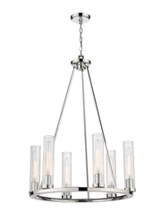 Beau 6 Light 26" Chandelier in Polished Nickel