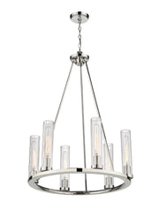 Beau 6 Light 26" Chandelier in Polished Nickel