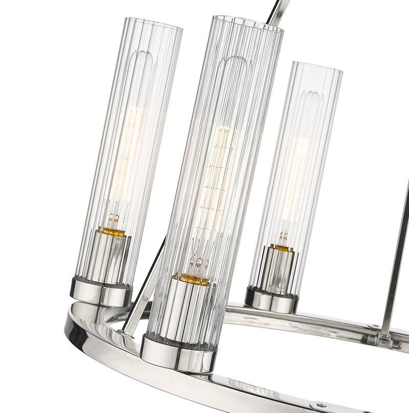 Beau 6 Light 26" Chandelier in Polished Nickel
