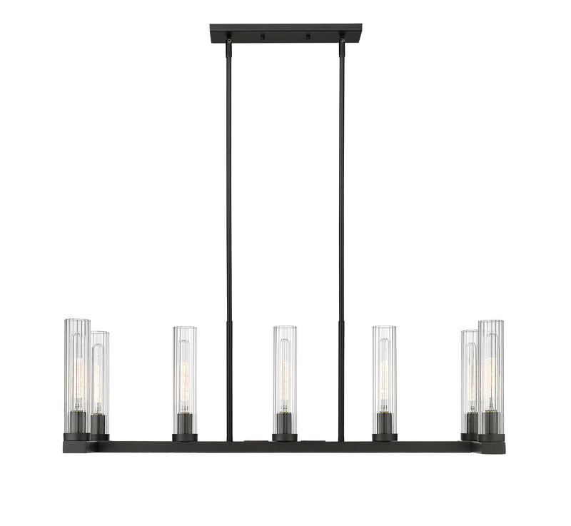 Beau 7 Light 44" Linear Pendant in Bronze