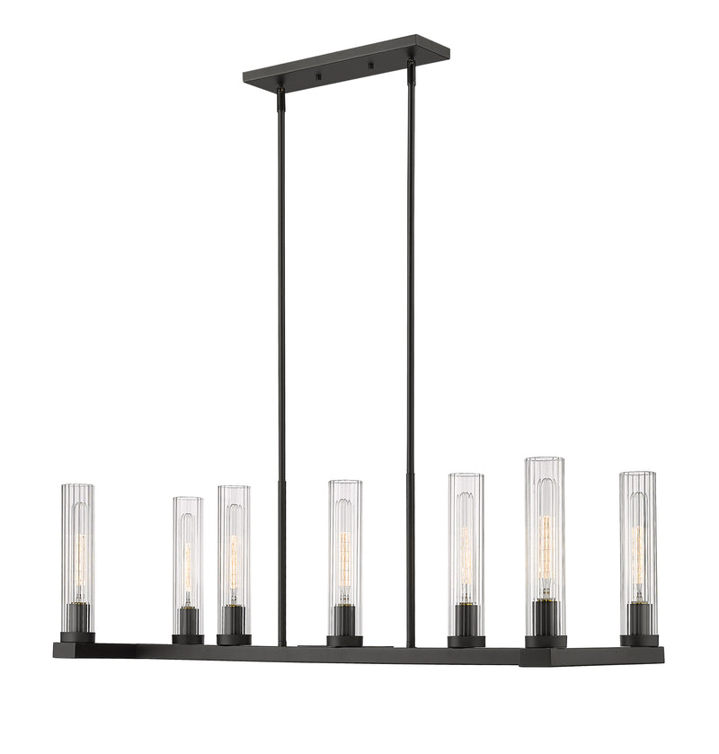Beau 7 Light 44" Linear Pendant in Bronze