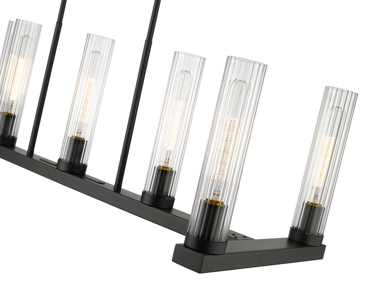 Beau 7 Light 44" Linear Pendant in Bronze