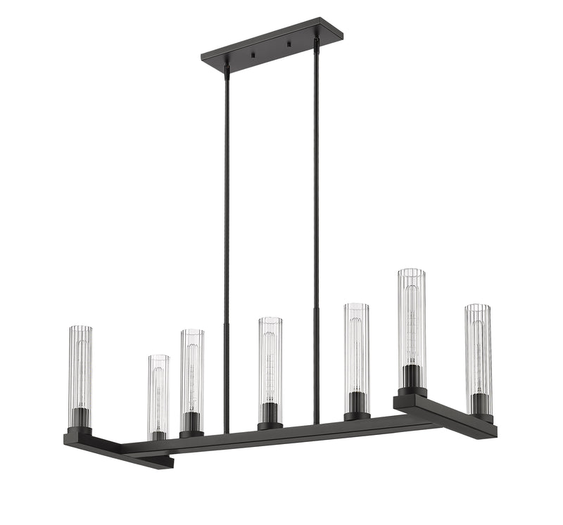 Beau 7 Light 44" Linear Pendant in Bronze