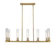 Beau 7 Light 44" Linear Pendant in Rubbed Brass