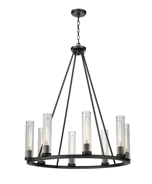 Beau 8 Light 33" Chandelier in Bronze