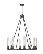 Beau 8 Light 33" Chandelier in Bronze
