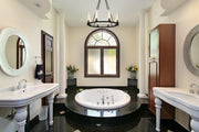 Beau 8 Light 33" Chandelier in Bronze in a room setting