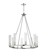 Beau 8 Light 33" Chandelier in Polished Nickel