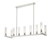 Beau 9 Light 56" Linear Pendant in Polished Nickel