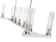 Beau 9 Light 56" Linear Pendant in Polished Nickel