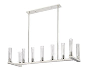 Beau 9 Light 56" Linear Pendant in Polished Nickel