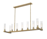 Beau 9 Light 56" Linear Pendant in Rubbed Brass