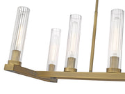 Beau 9 Light 56" Linear Pendant in Rubbed Brass