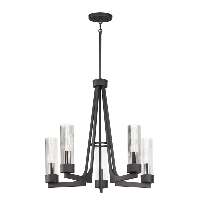 Delos 5 Light Chandelier in Anthracite
