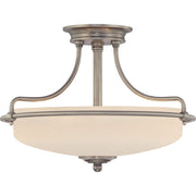 Griffin 3-Light Semi-Flush Mount in Antique Nickel