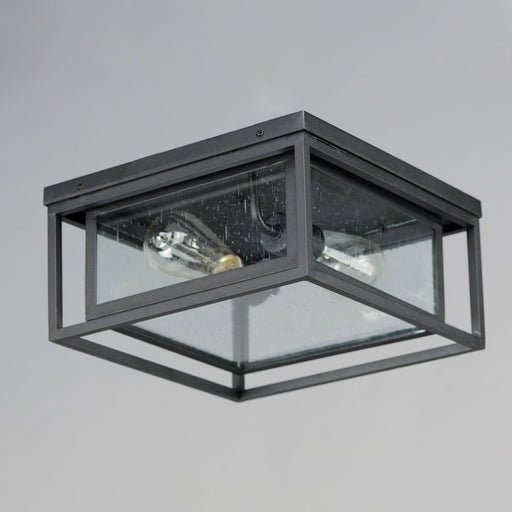 Cabana 2 Light Outdoor Flush Mount in Black