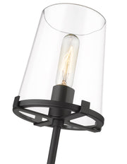 Callista 1 Light 6.5" Wall Sconce, 26" Tall in Matte Black