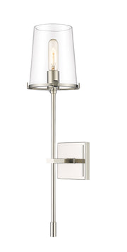 Callista 1 Light 6.5" Wall Sconce, 26" Tall in Polished Nickel