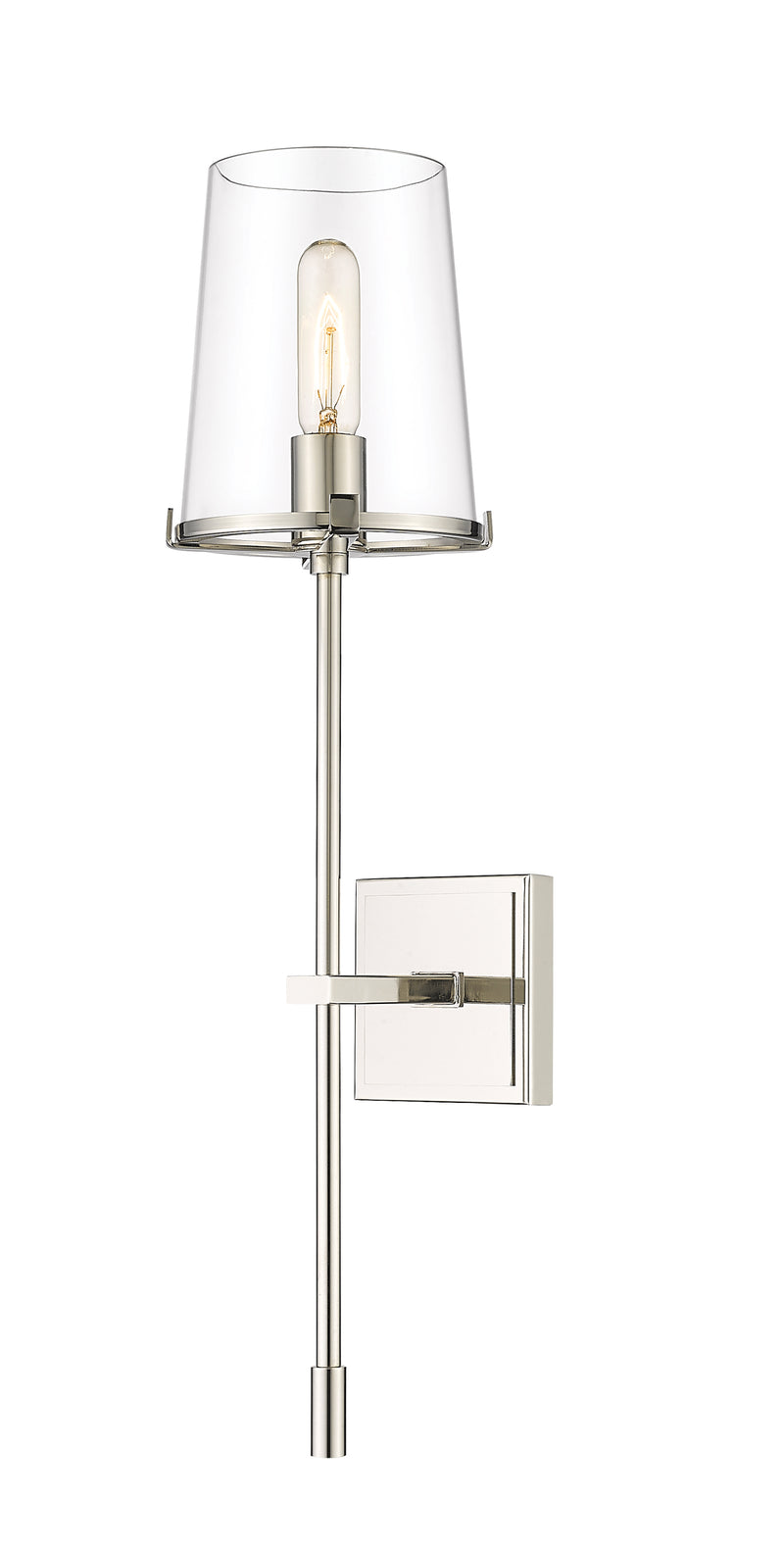 Callista 1 Light 6.5" Wall Sconce, 26" Tall in Polished Nickel