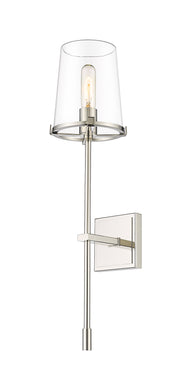 Callista 1 Light 6.5" Wall Sconce, 26" Tall in Polished Nickel
