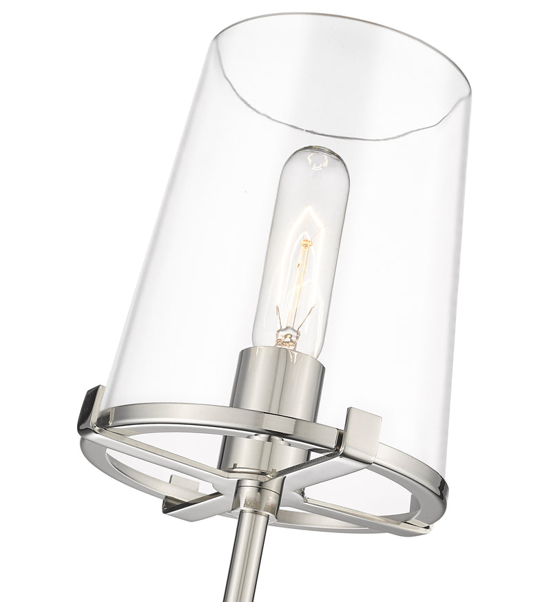 Callista 1 Light 6.5" Wall Sconce, 26" Tall in Polished Nickel