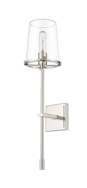 Callista 1 Light 6.5" Wall Sconce, 26" Tall in Polished Nickel