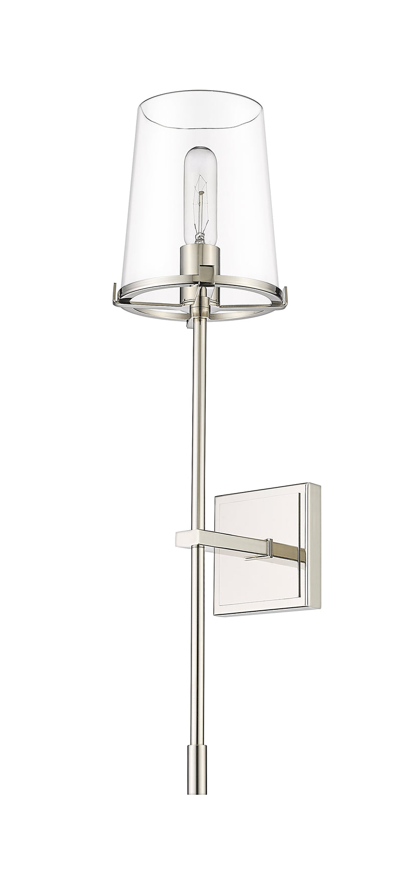 Callista 1 Light 6.5" Wall Sconce, 26" Tall in Polished Nickel