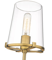 Callista 1 Light 6.5" Wall Sconce, 26" Tall in Rubbed Brass