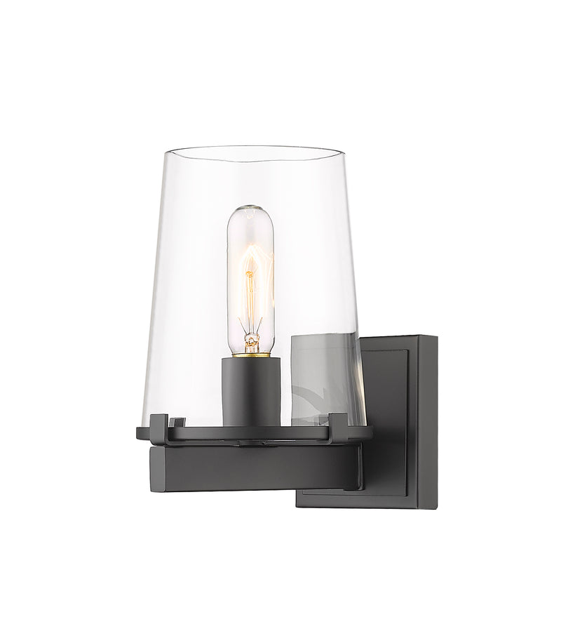 Callista 1 Light 6.5" Wall Sconce, 9" Tall in Matte Black