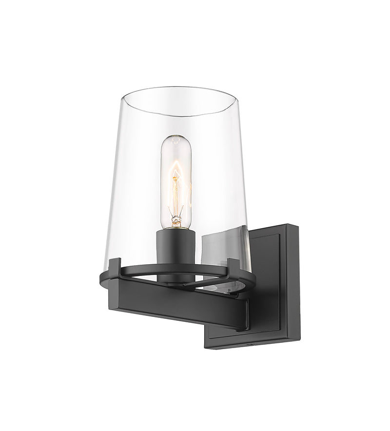 Callista 1 Light 6.5" Wall Sconce, 9" Tall in Matte Black
