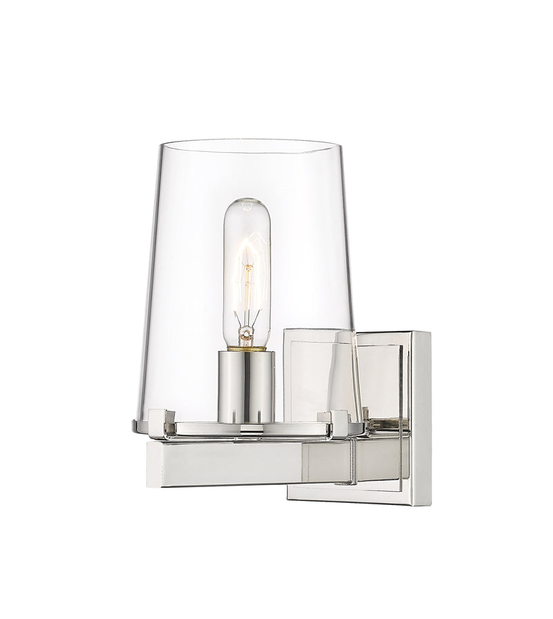 Callista 1 Light 6.5" Wall Sconce, 9" Tall in Polished Nickel