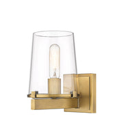Callista 1 Light 6.5" Wall Sconce, 9" Tall in Rubbed Brass