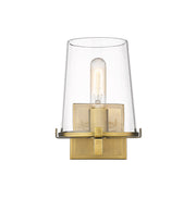 Callista 1 Light 6.5" Wall Sconce, 9" Tall in Rubbed Brass