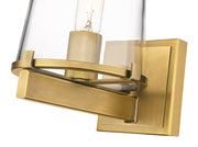 Callista 1 Light 6.5" Wall Sconce, 9" Tall in Rubbed Brass