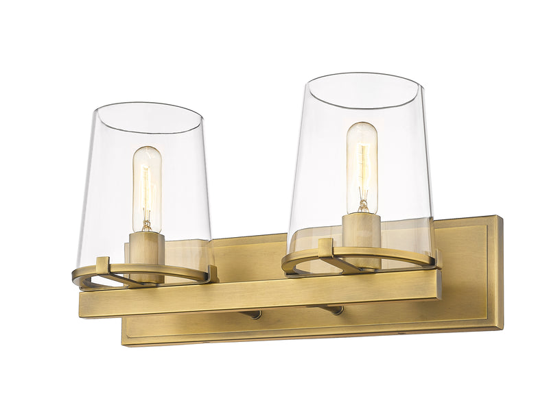 Callista 2 Light 18.25" Vanity in Rubbed Brass
