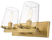 Callista 2 Light 18.25" Vanity in Rubbed Brass