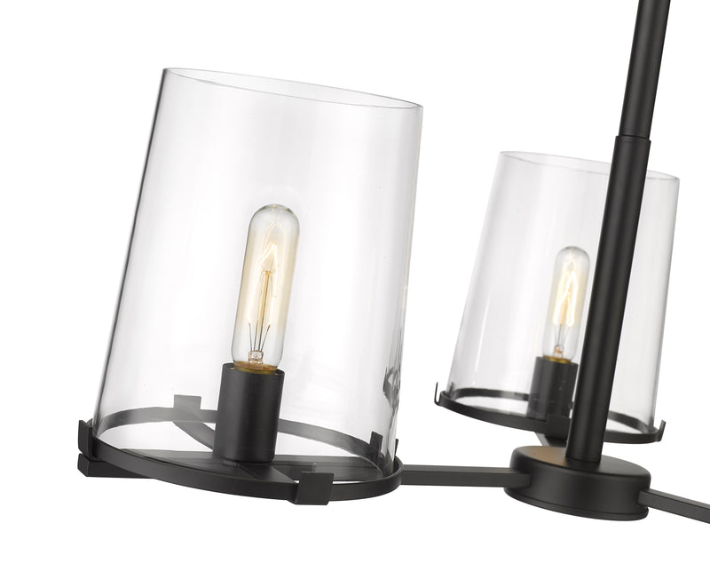 Callista 3 Light 28" Chandelier in Matte Black