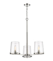 Callista 3 Light 28" Chandelier in Polished Nickel