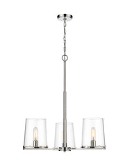Callista 3 Light 28" Chandelier in Polished Nickel