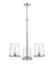 Callista 3 Light 28" Chandelier in Polished Nickel