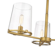Callista 3 Light 28" Chandelier in Rubbed Brass