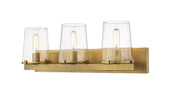 Callista 3 Light 27.5" Vanity in Rubbed Brass
