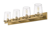 Callista 4 Light 37.5" Vanity in Rubbed Brass