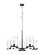 Callista 5 Light 33" Chandelier in Matte Black