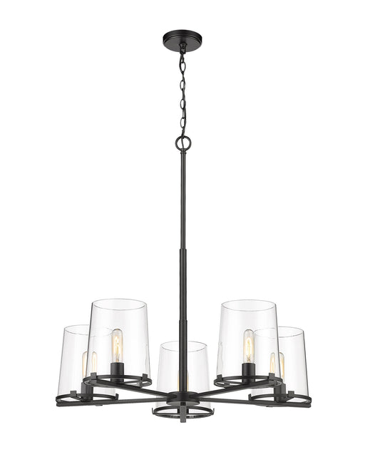 Callista 5 Light 33" Chandelier in Matte Black