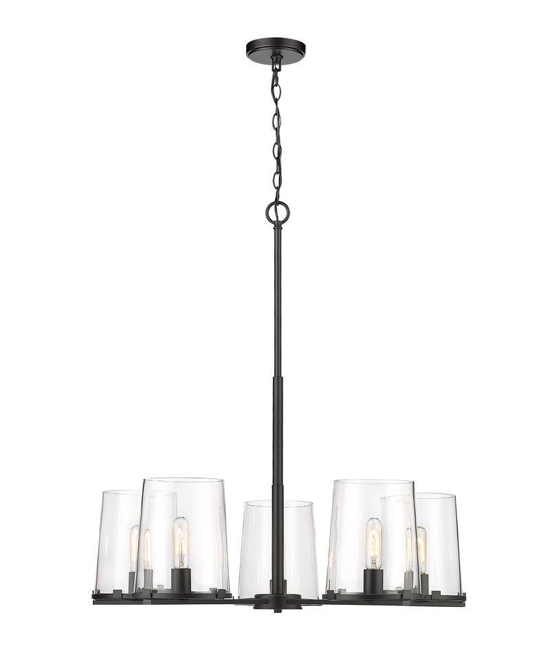 Callista 5 Light 33" Chandelier in Matte Black