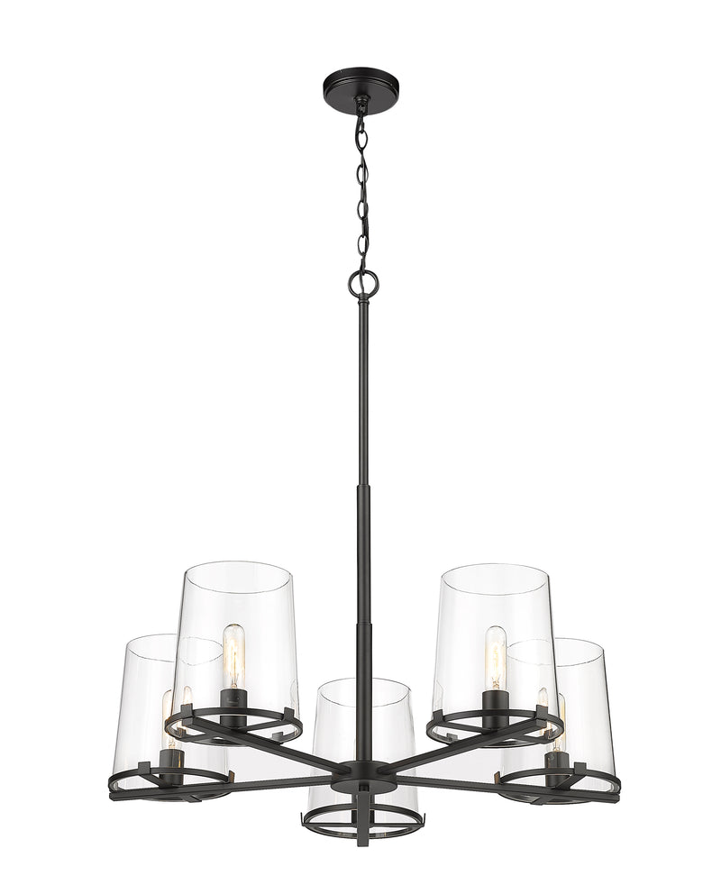 Callista 5 Light 33" Chandelier in Matte Black