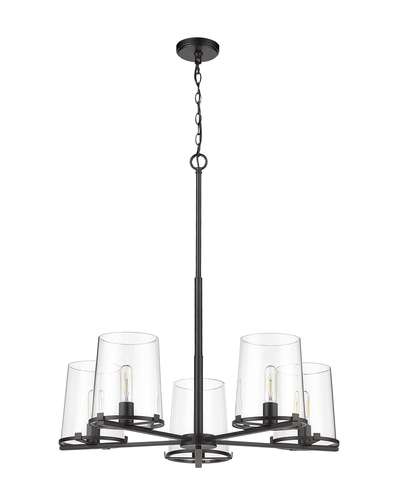 Callista 5 Light 33" Chandelier in Matte Black