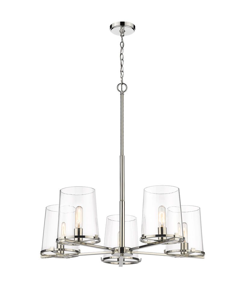 Callista 5 Light 33" Chandelier in Polished Nickel