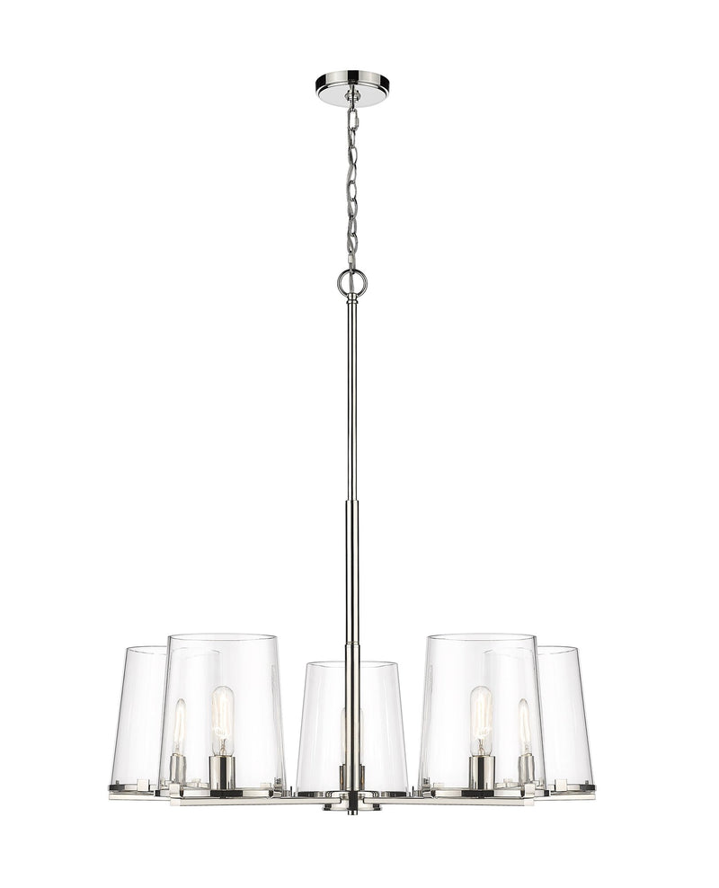 Callista 5 Light 33" Chandelier in Polished Nickel
